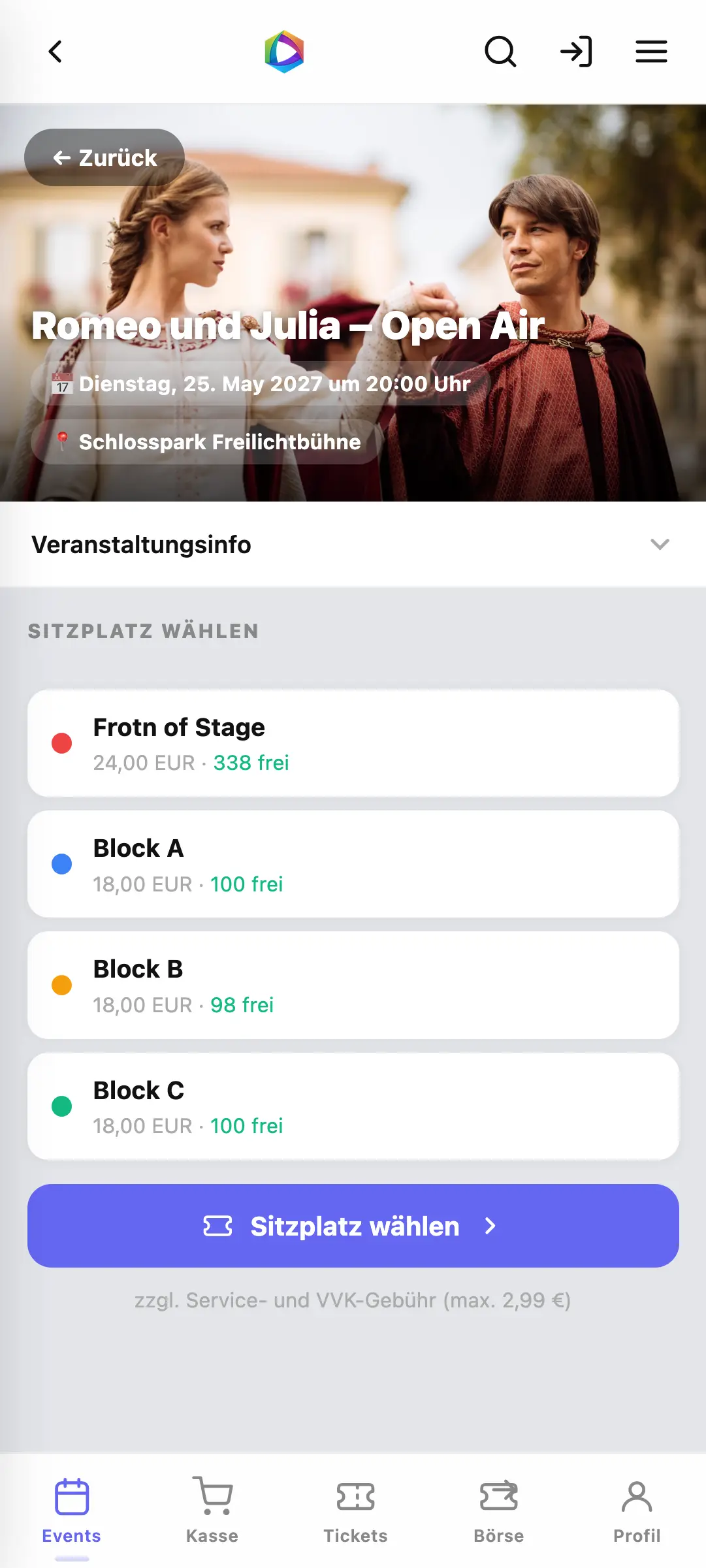 App – Ticketkauf